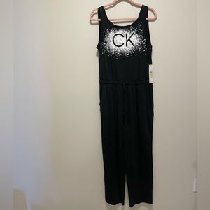 NWT black Calvin Klein sleeveless jumpsuit